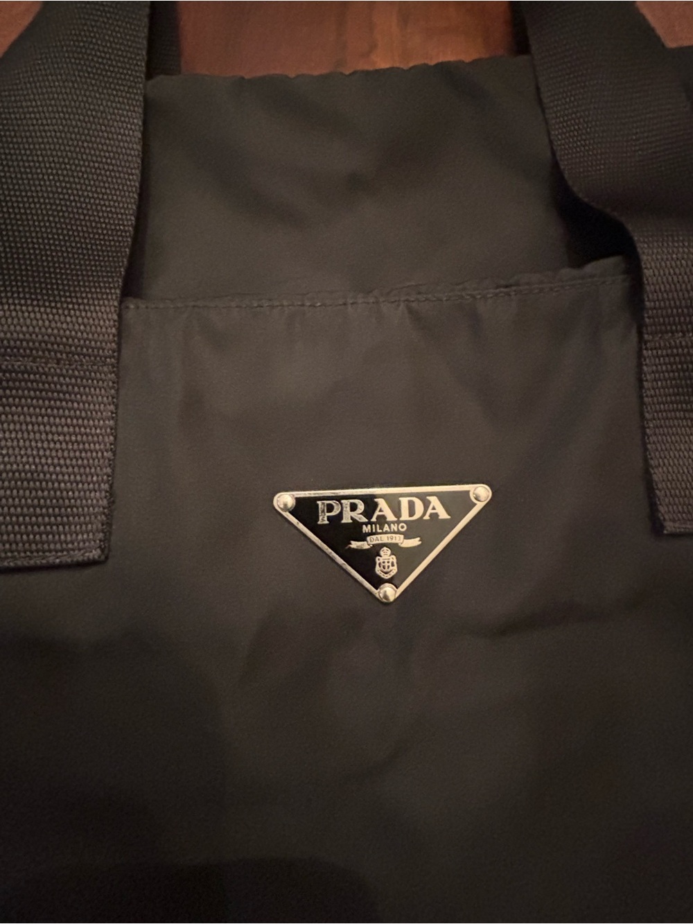 Prada Black Nylon Satchel with Triangle Logo - Picture 3 of 15